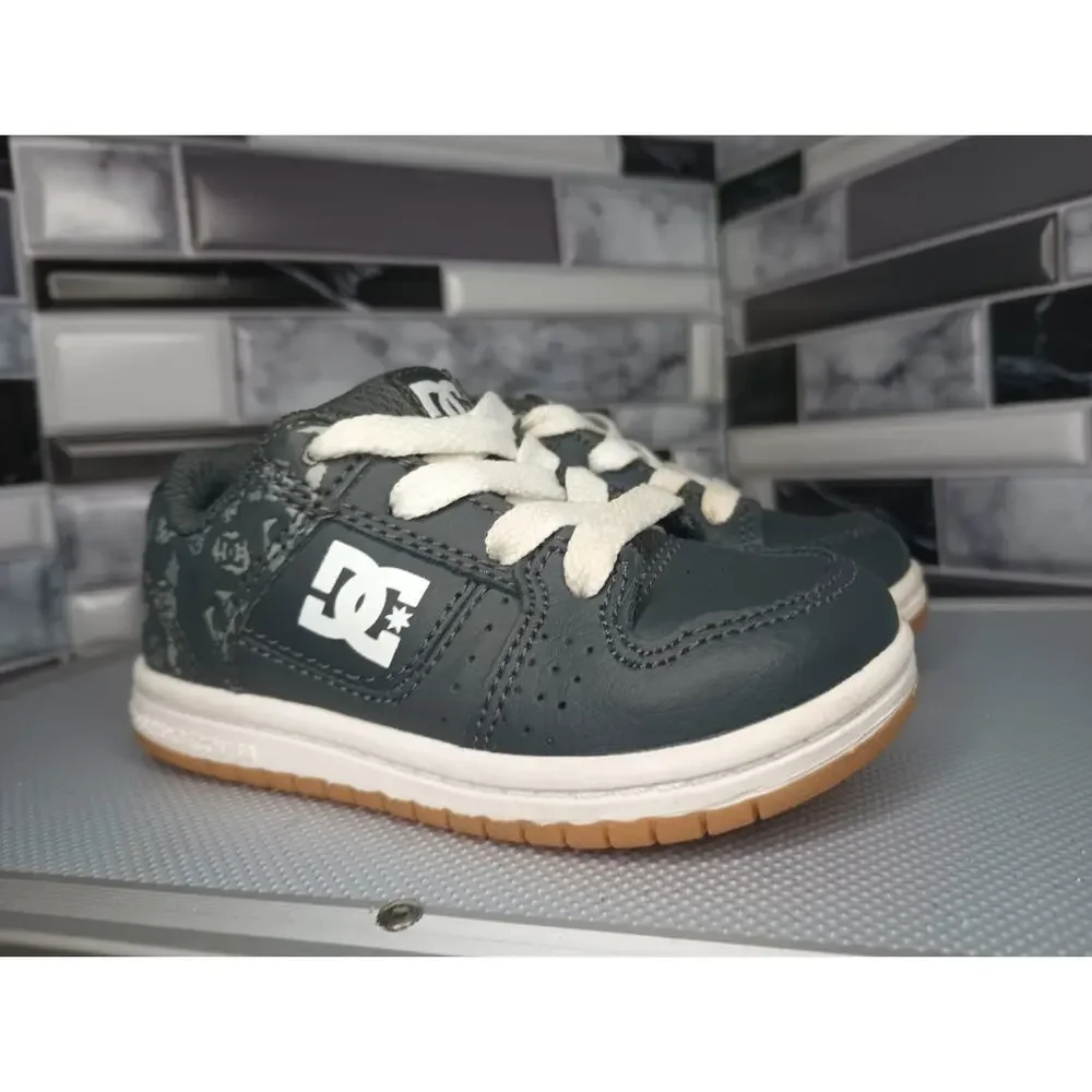 DC Kids Toddler Shoes - Black And White Skateboard Shoes Size 5T